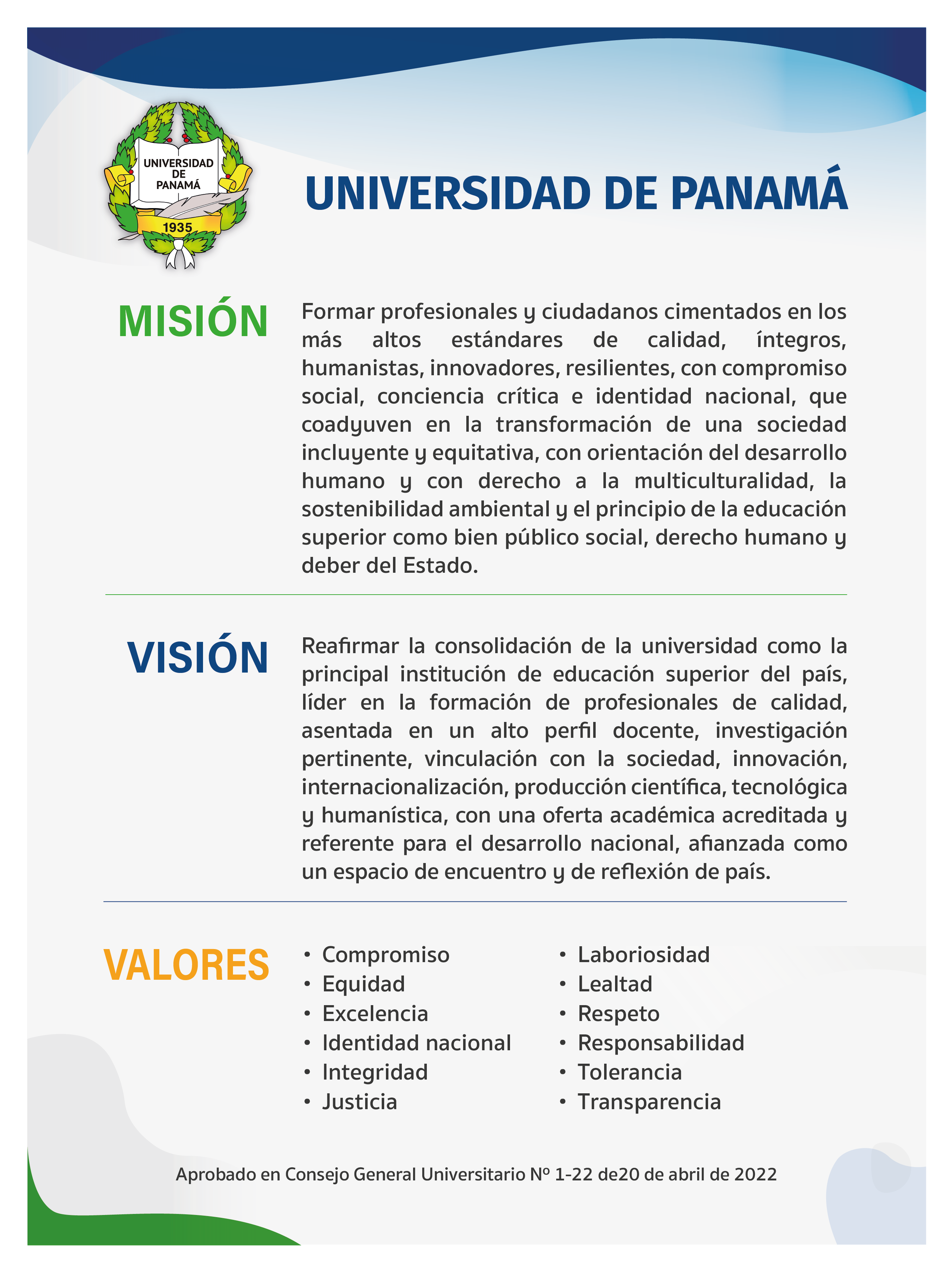 Misión, visión y valores